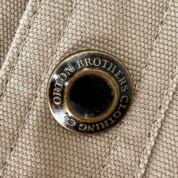 Orton Brothers Barn Coat Mens XL Cotton Tan Brown Flannel Lined Chore Jacket EUC - Picture 6 of 8